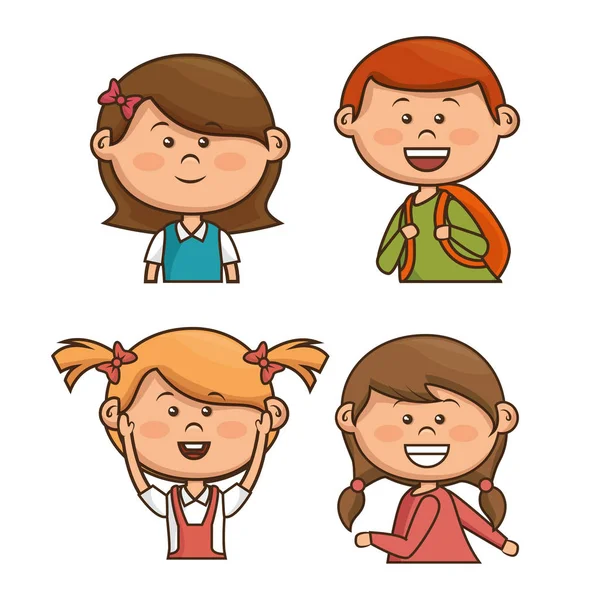 Cute little kids character — Stock Vector