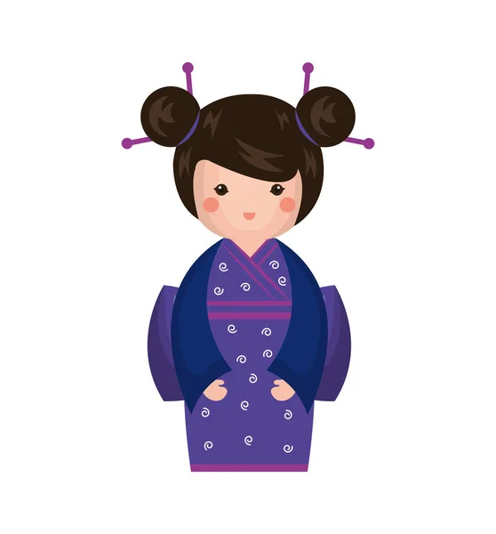 Japans meisje pop pictogram — Stockvector