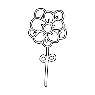 Sevimli çiçek dekoratif simgesi