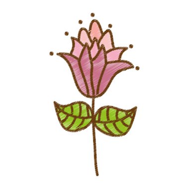 Sevimli çiçek dekoratif simgesi