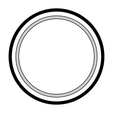 Daire mühür damgası simgesi