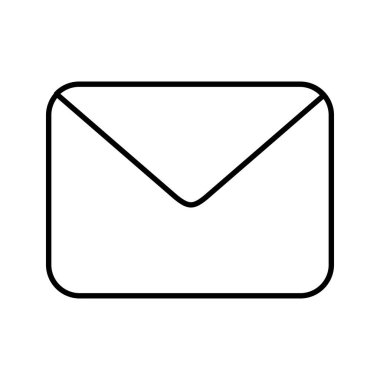 Zarf posta izole simgesi