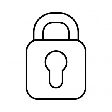 izole güvenli asma kilit simgesi