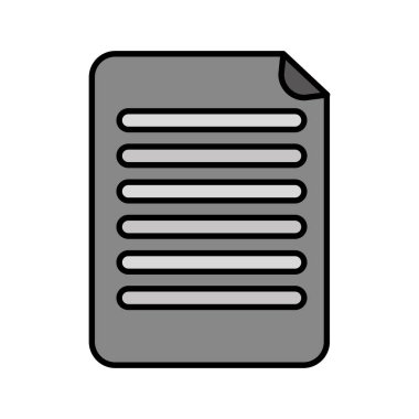 kağıt belge izole simgesi