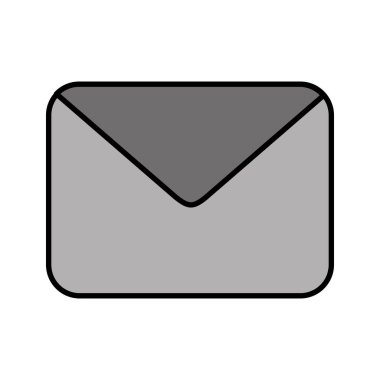 Zarf posta izole simgesi