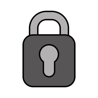 izole güvenli asma kilit simgesi