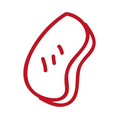 eti sığır eti izole simgesi