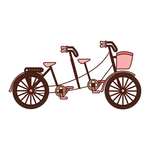 Retro cykel med korg — Stock vektor