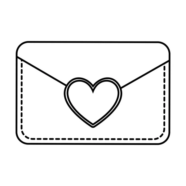 Envelop met hart kaart — Stockvector