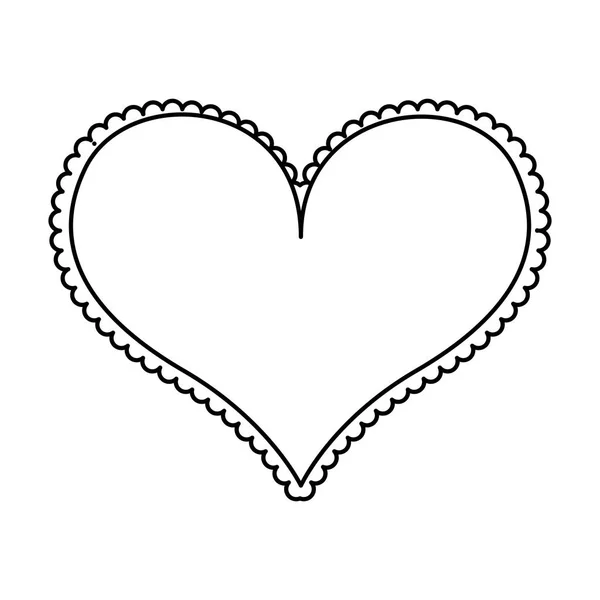 Ikona ramki miłość serca — Wektor stockowy