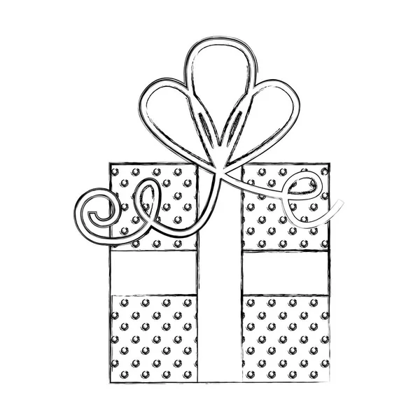 Подарункова коробка представлена ізольована іконка — стоковий вектор