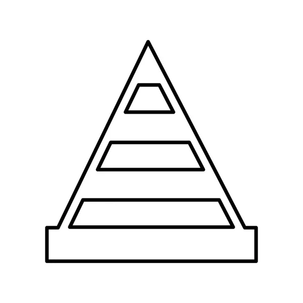 施工锥孤立的图标 — 图库矢量图片