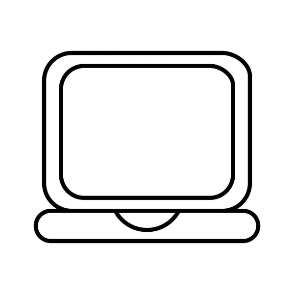Přenosný počítač izolované ikona — Stockový vektor
