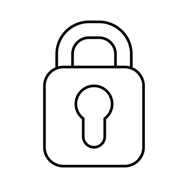 Safe padlock isolated icon — Stock Vector