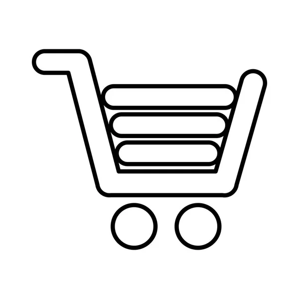 Carrito de compras icono aislado — Vector de stock