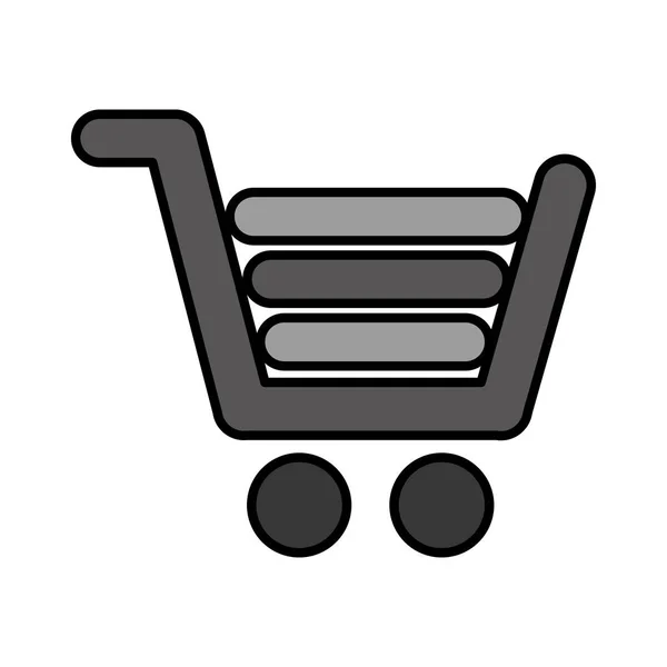 Carrito de compras icono aislado — Vector de stock