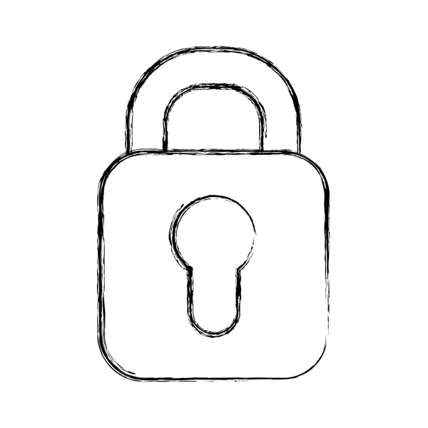 Kunci gembok aman terisolasi ikon - Stok Vektor