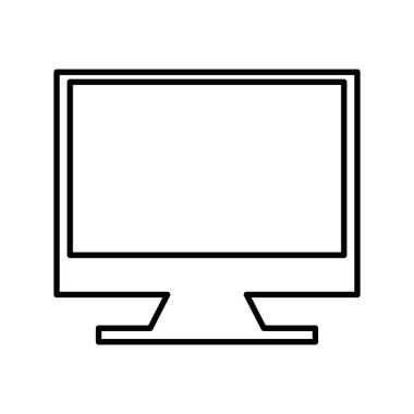 monitör bilgisayar izole simgesini