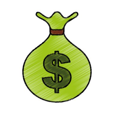 Çanta para izole simgesi