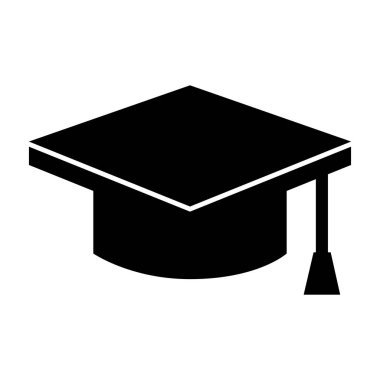 Mezuniyet şapka izole simgesi