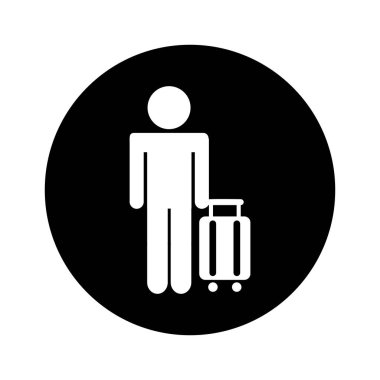 turist siluet çanta