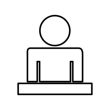 Kullanıcı siluet izole simgesi