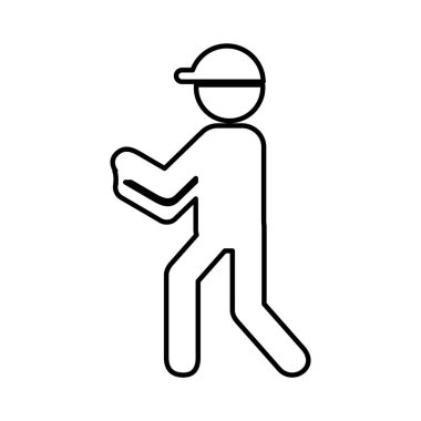 Havaalanı işçisi siluet simge