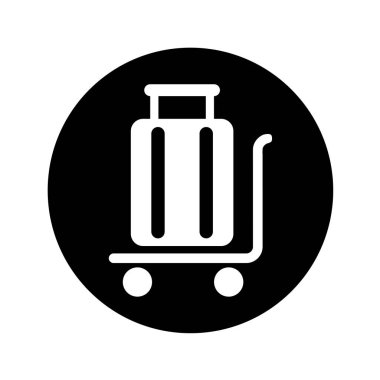 bavul seyahat izole simgesi