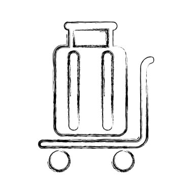 bavul seyahat izole simgesi