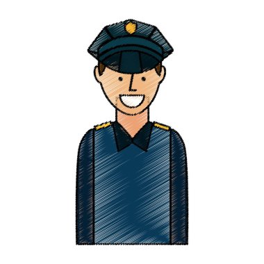 Havaalanı polis siluet simge