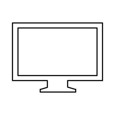 monitör bilgisayar izole simgesini