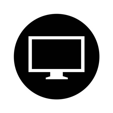 monitör bilgisayar izole simgesini