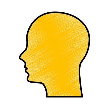 insan profili izole simgesi