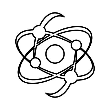 Atom molekül izole simgesi