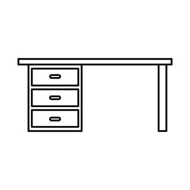 Office Resepsiyon izole simgesini