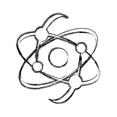 Atom molekül izole simgesi