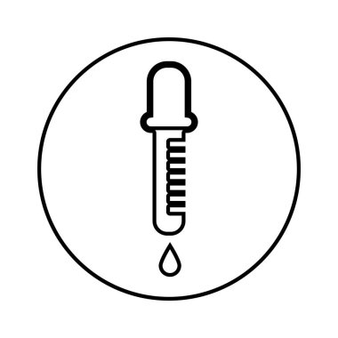 damlacık laboratuvar izole simgesi