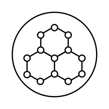 moleküler yapısı izole simgesi