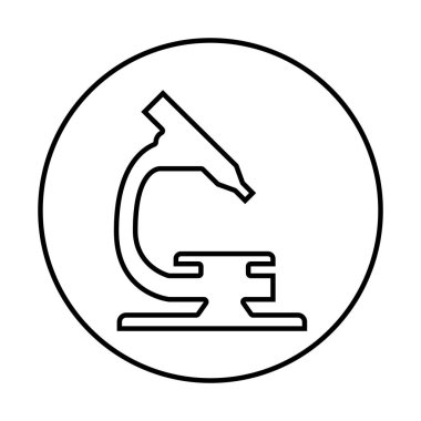 mikroskop laboratuvar izole simgesi