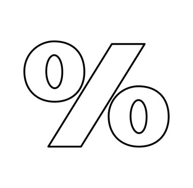 izole simgesini yüzde sembolü