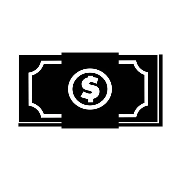 Disegno di legge isolato icona denaro — Vettoriale Stock