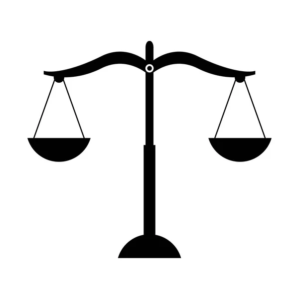 Equilibrio de justicia icono aislado — Vector de stock