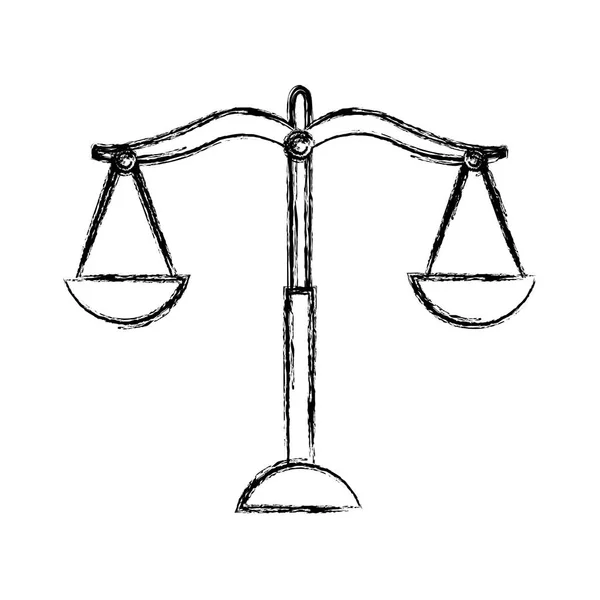 Justice balance isolated icon — Stock Vector