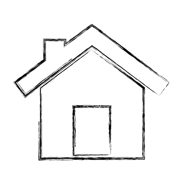 Huset utvändigt isolerad ikonen — Stock vektor
