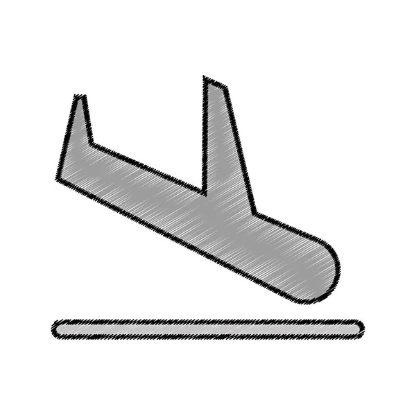Самолет летит изолированный значок — стоковый вектор