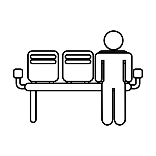 Flughafen-Wartezimmer-Symbol — Stockvektor
