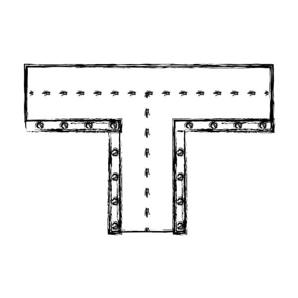 Straßenkreuzung isoliert Symbol — Stockvektor