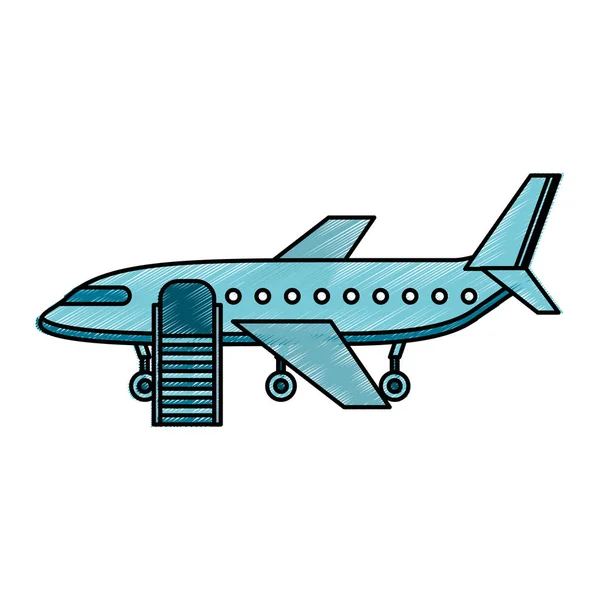 Avião voando ícone isolado — Vetor de Stock