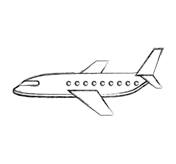 Samolot latający na białym tle ikona — Wektor stockowy