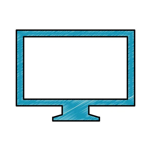 Monitor ordenador aislado icono — Archivo Imágenes Vectoriales